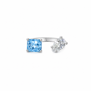 Elegant Water Drop Zircon Ring