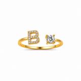 Anillo de Cristal de Letra Personalizada
