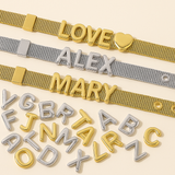Personalized Bubble Letter Bracelet | Custom Name Charm Bracelet | My Charm Lab