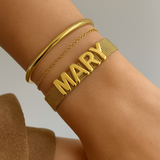 Personalized Bubble Letter Bracelet | Custom Name Charm Bracelet | My Charm Lab