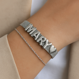 Personalized Bubble Letter Bracelet | Custom Name Charm Bracelet | My Charm Lab