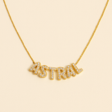 Personalized Bubble Letter Necklace | Custom Gold Name Pendant | My Charm Lab