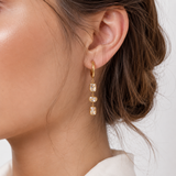 Pendientes de Gota de Cristal Dorado