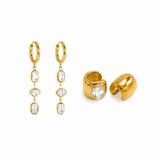 Conjunto de Cristal Dorado