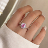 Anillo Halo Rosé Glow