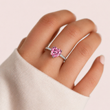 Anillo de Radiancia Corazón Rosa