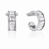 Arlisse White Zircon Cuff Earrings