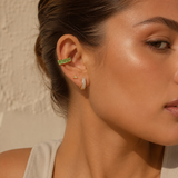 Arlisse White Zircon Cuff Earrings