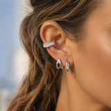 Arlisse White Zircon Cuff Earrings