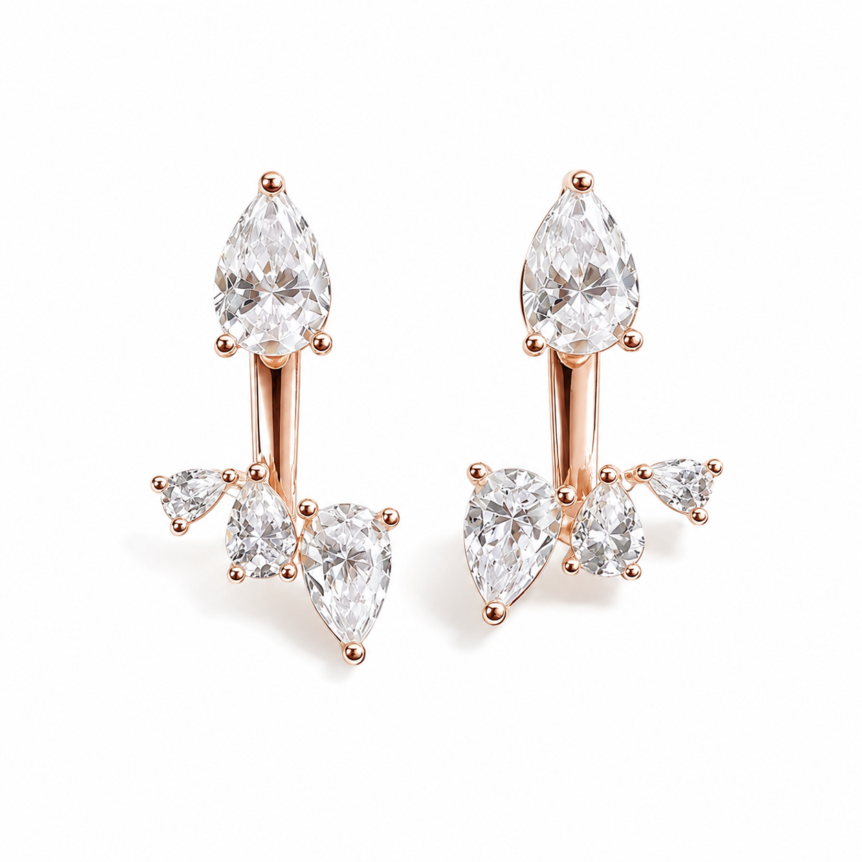 Lumière Moissanite Teardrop Earrings