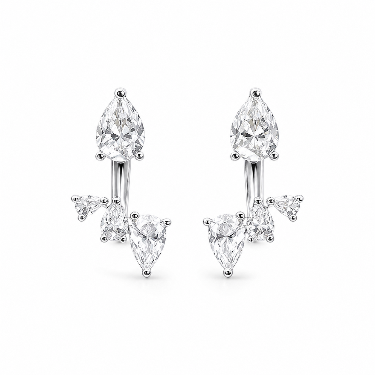 Lumière Moissanite Teardrop Earrings