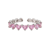 Anillo Corona Corazón Rosa