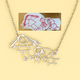 Heartfelt Kids Drawing Necklace