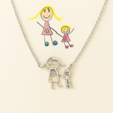 Heartfelt Kids Drawing Necklace