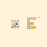 Initial Letter Zircon Earrings