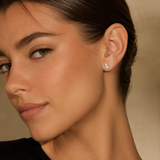 Oval Cut Moissanite Stud Earrings