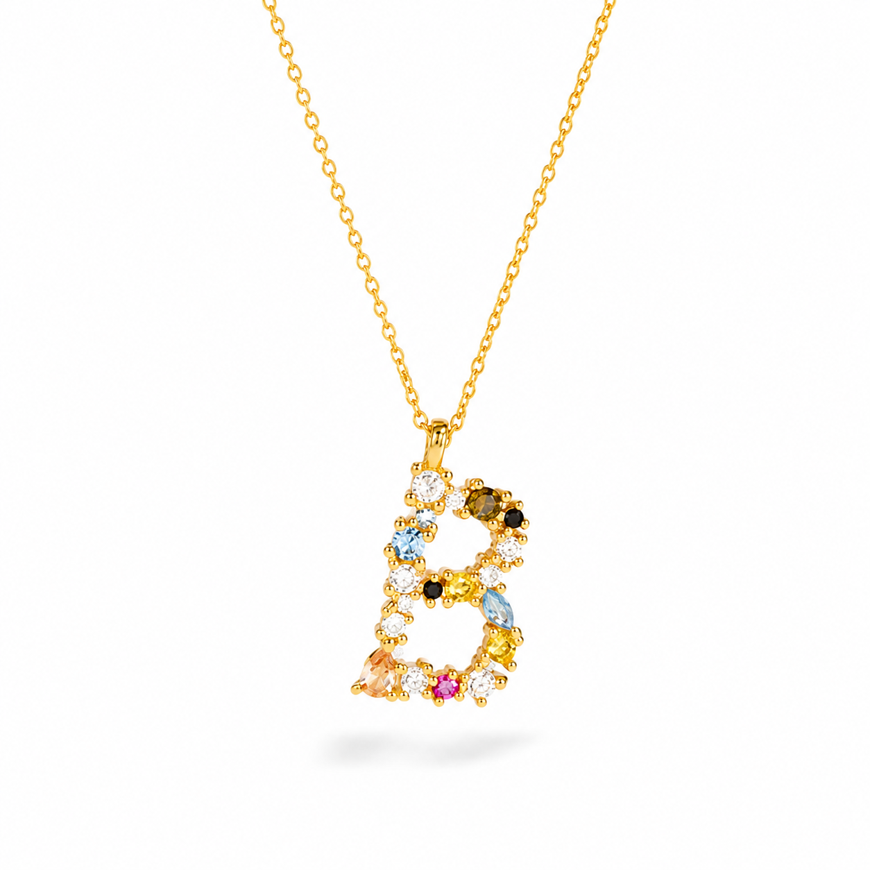 Rainbow Letter Necklace