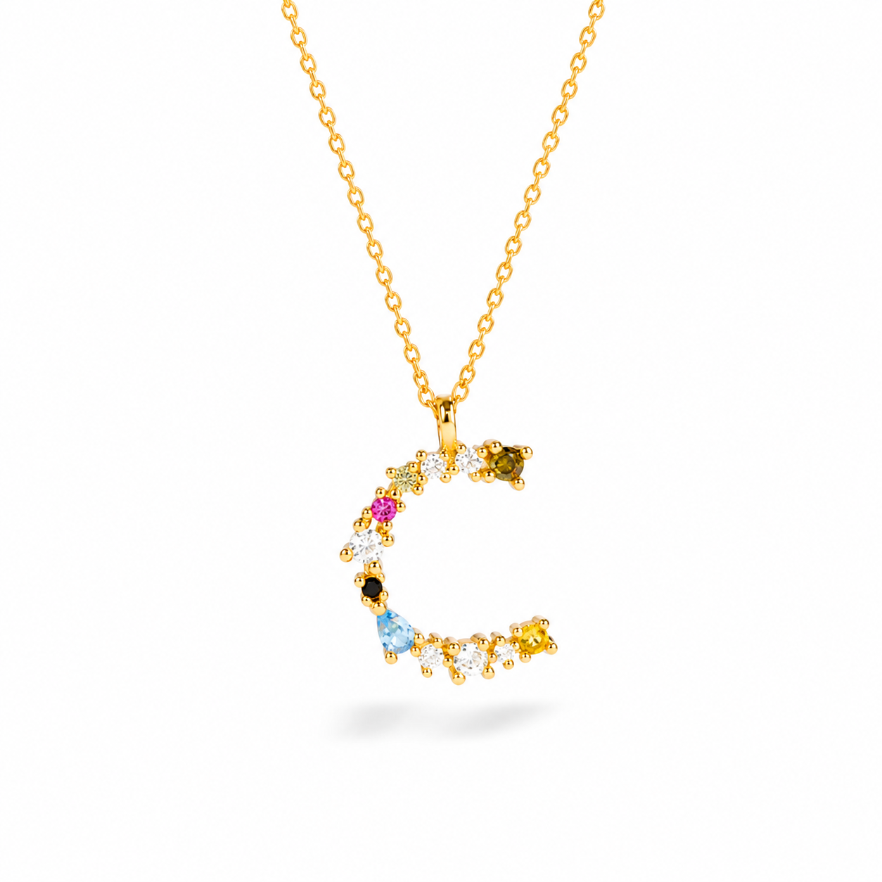 Rainbow Letter Necklace