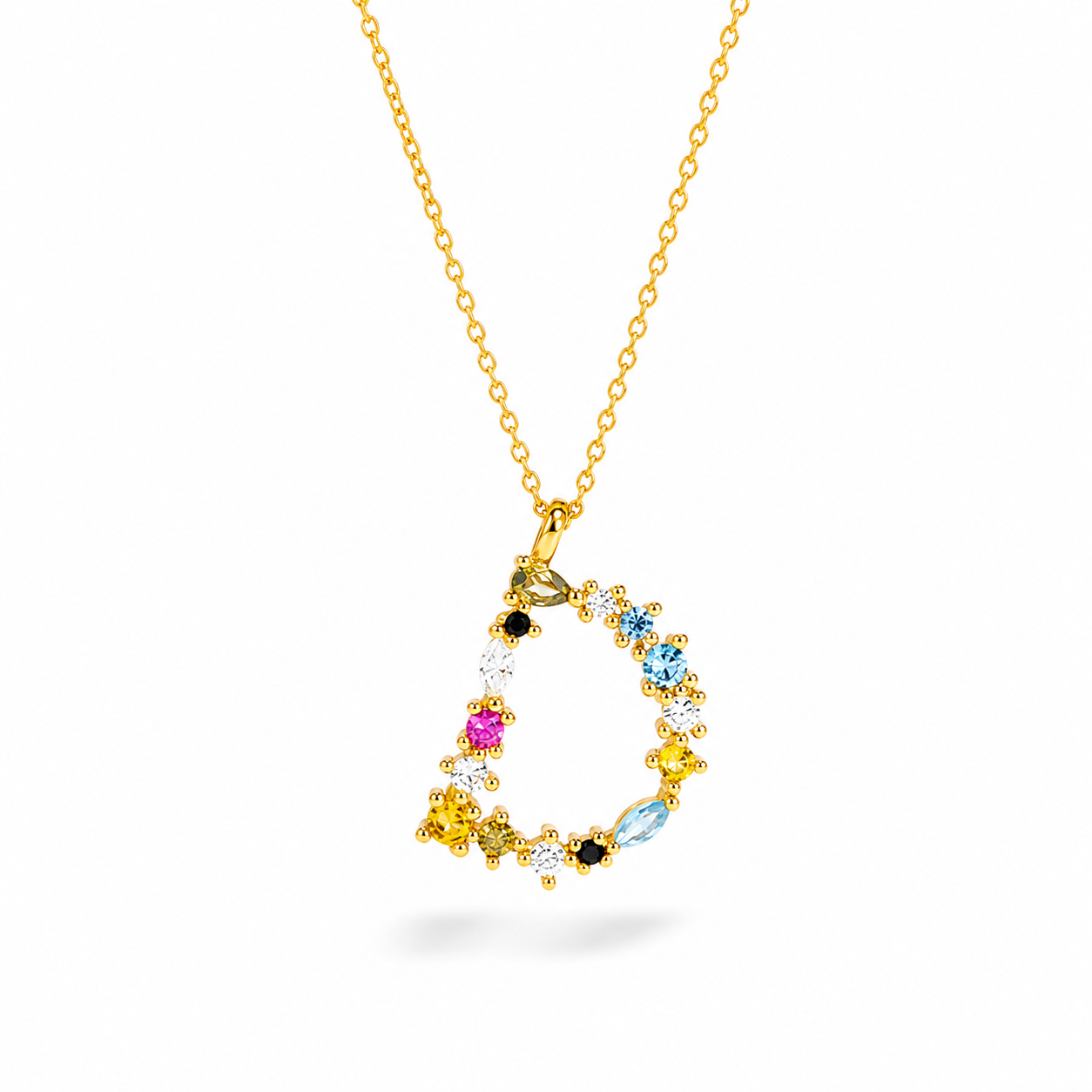 Rainbow Letter Necklace
