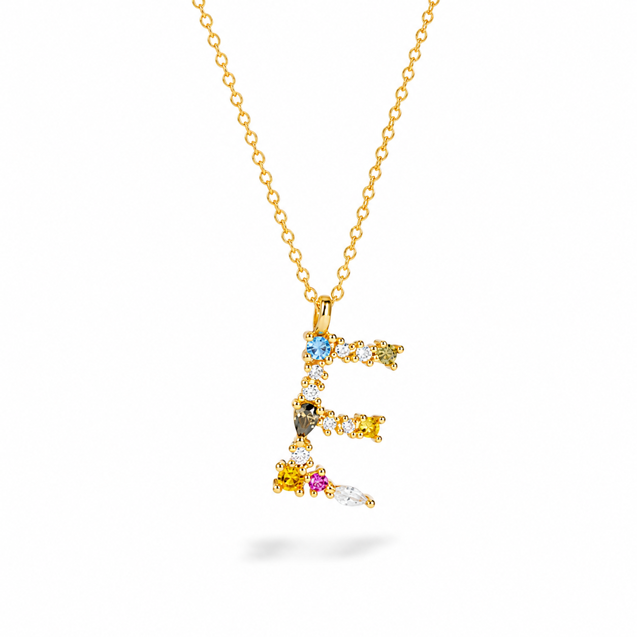 Rainbow Letter Necklace