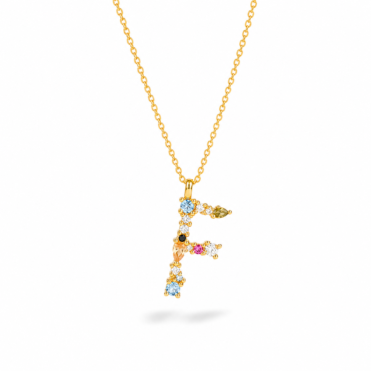 Rainbow Letter Necklace