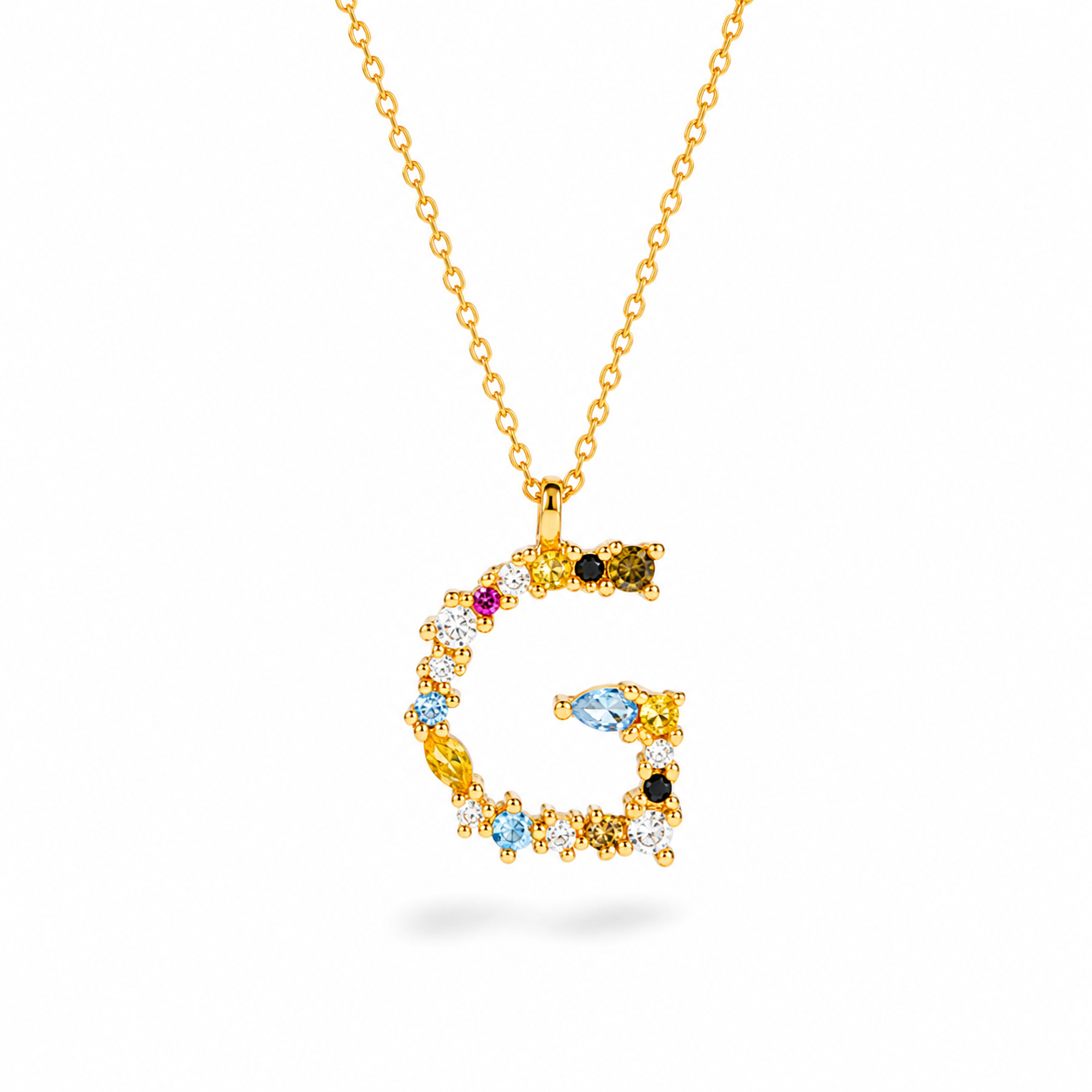 Rainbow Letter Necklace