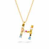 Rainbow Letter Necklace