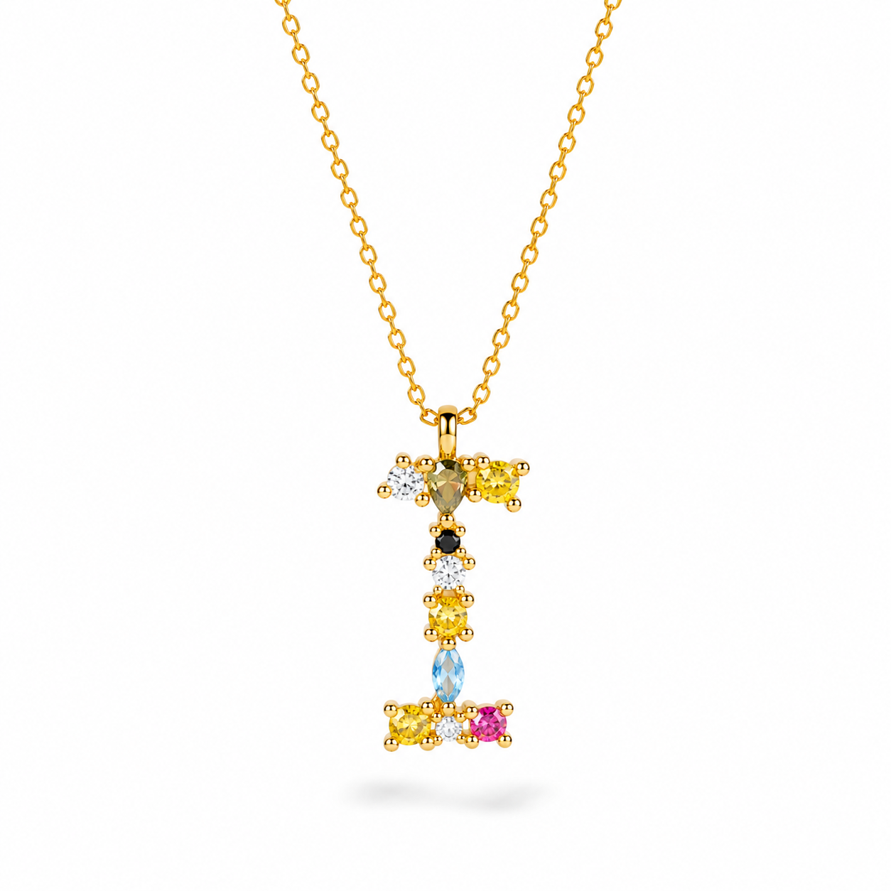 Rainbow Letter Necklace