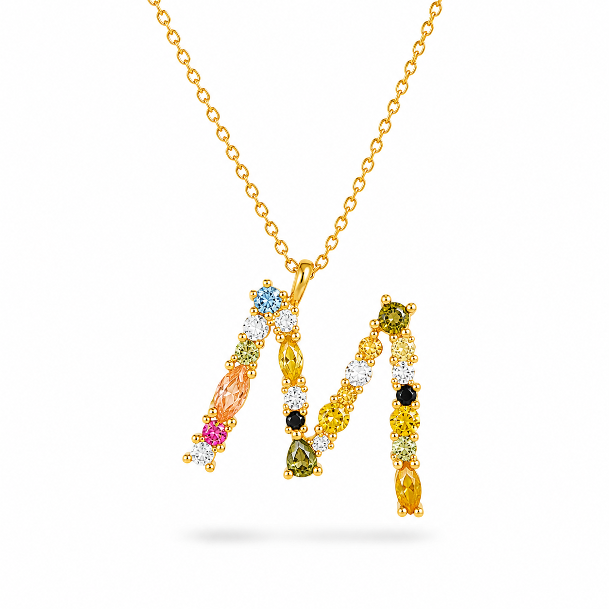 Rainbow Letter Necklace