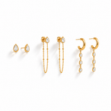 Nova Crystal Chain Hoops