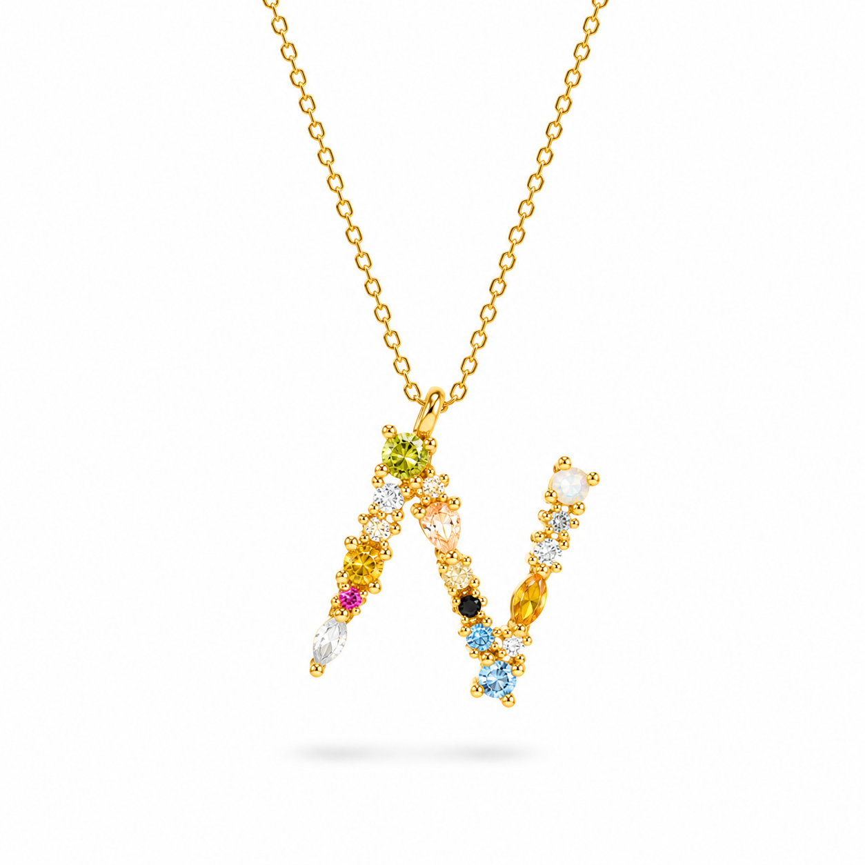 Rainbow Letter Necklace