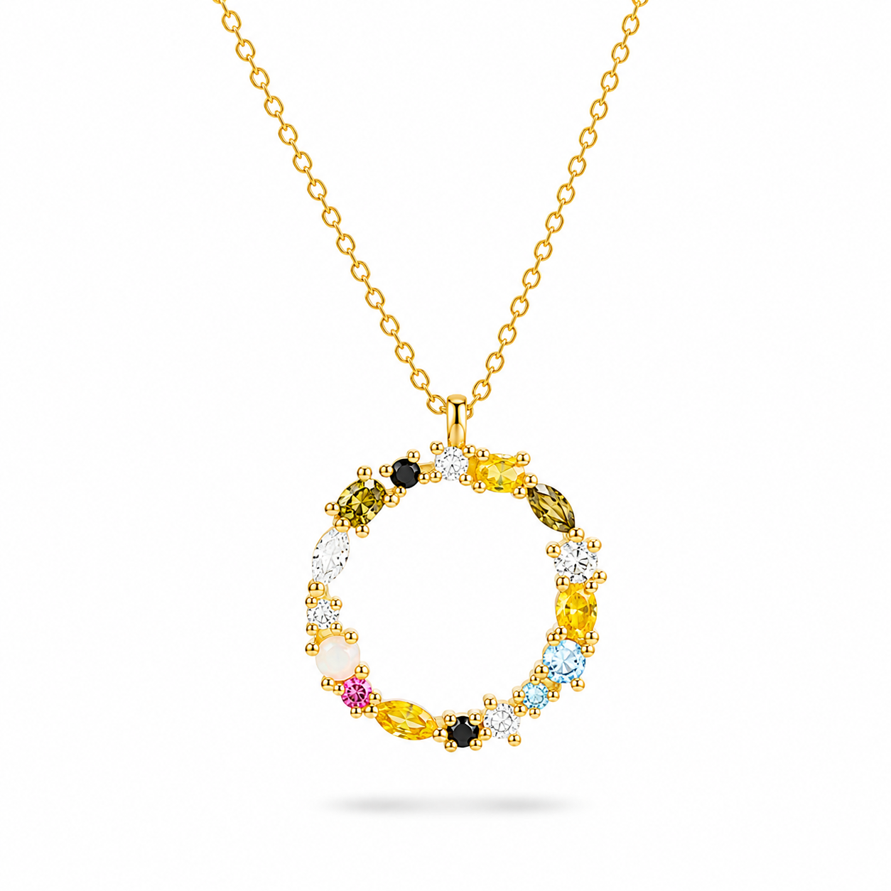 Rainbow Letter Necklace