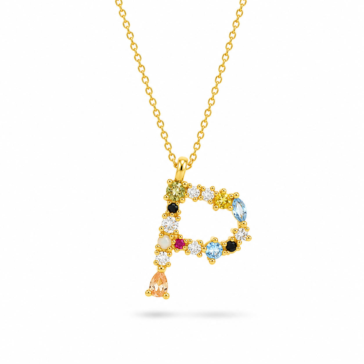 Rainbow Letter Necklace