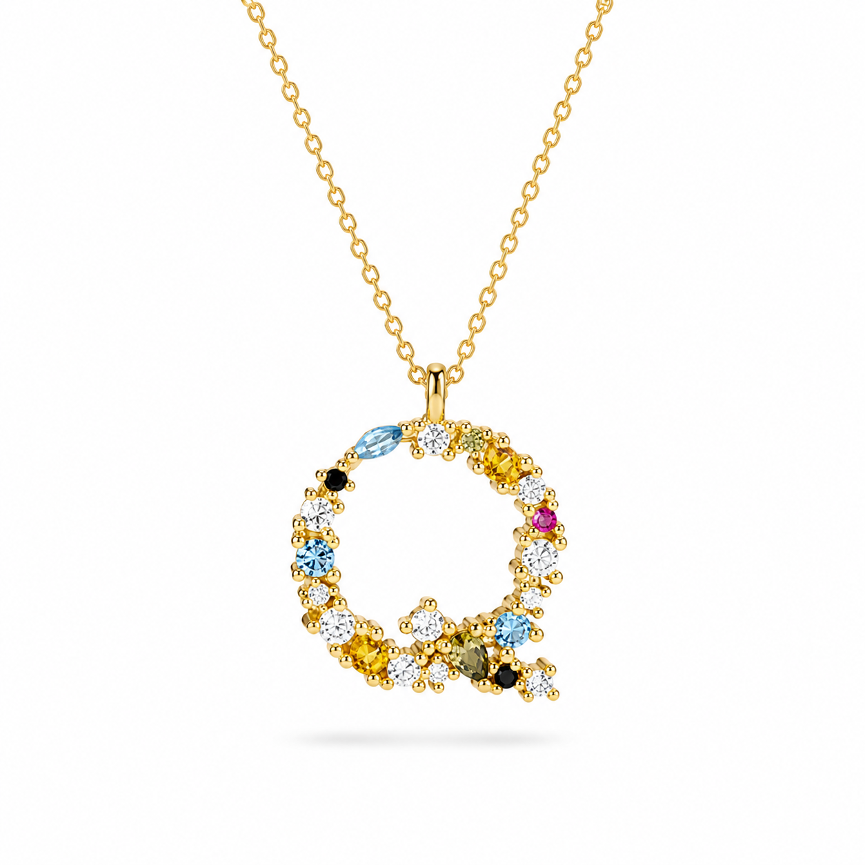 Rainbow Letter Necklace