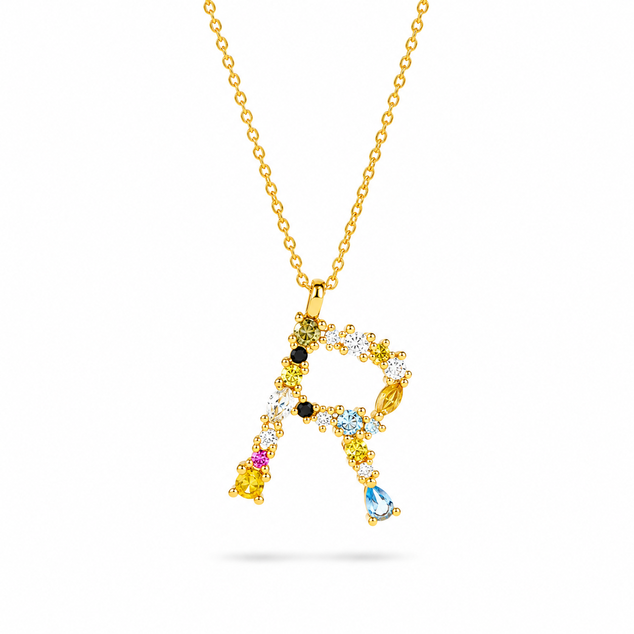 Rainbow Letter Necklace