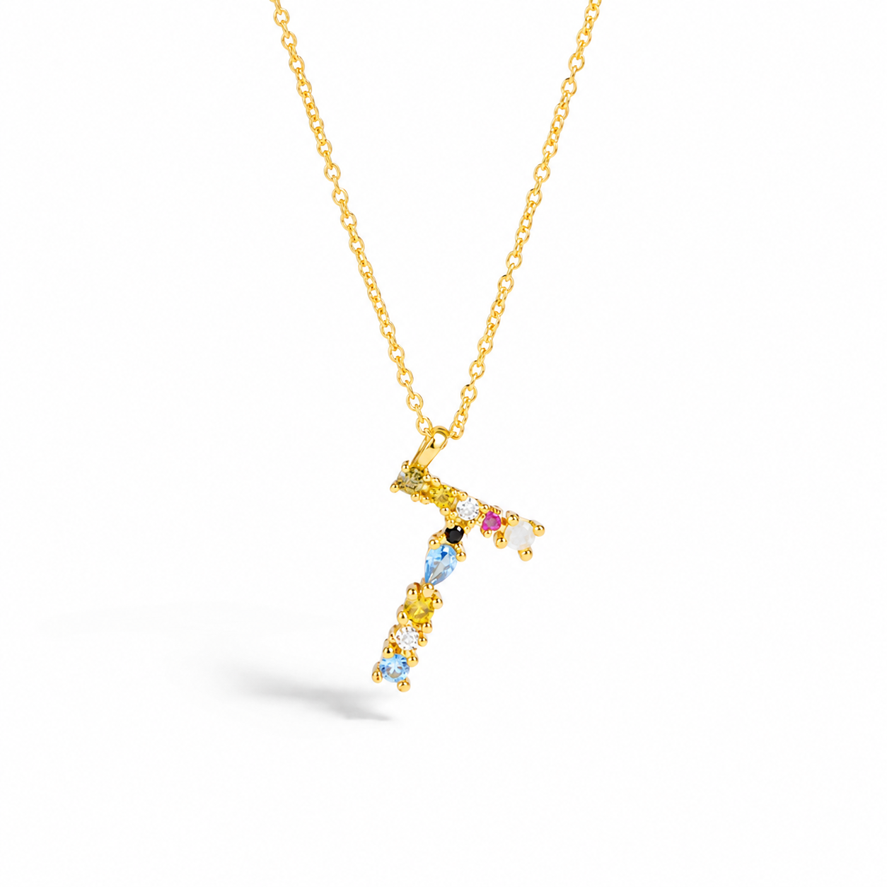 Rainbow Letter Necklace