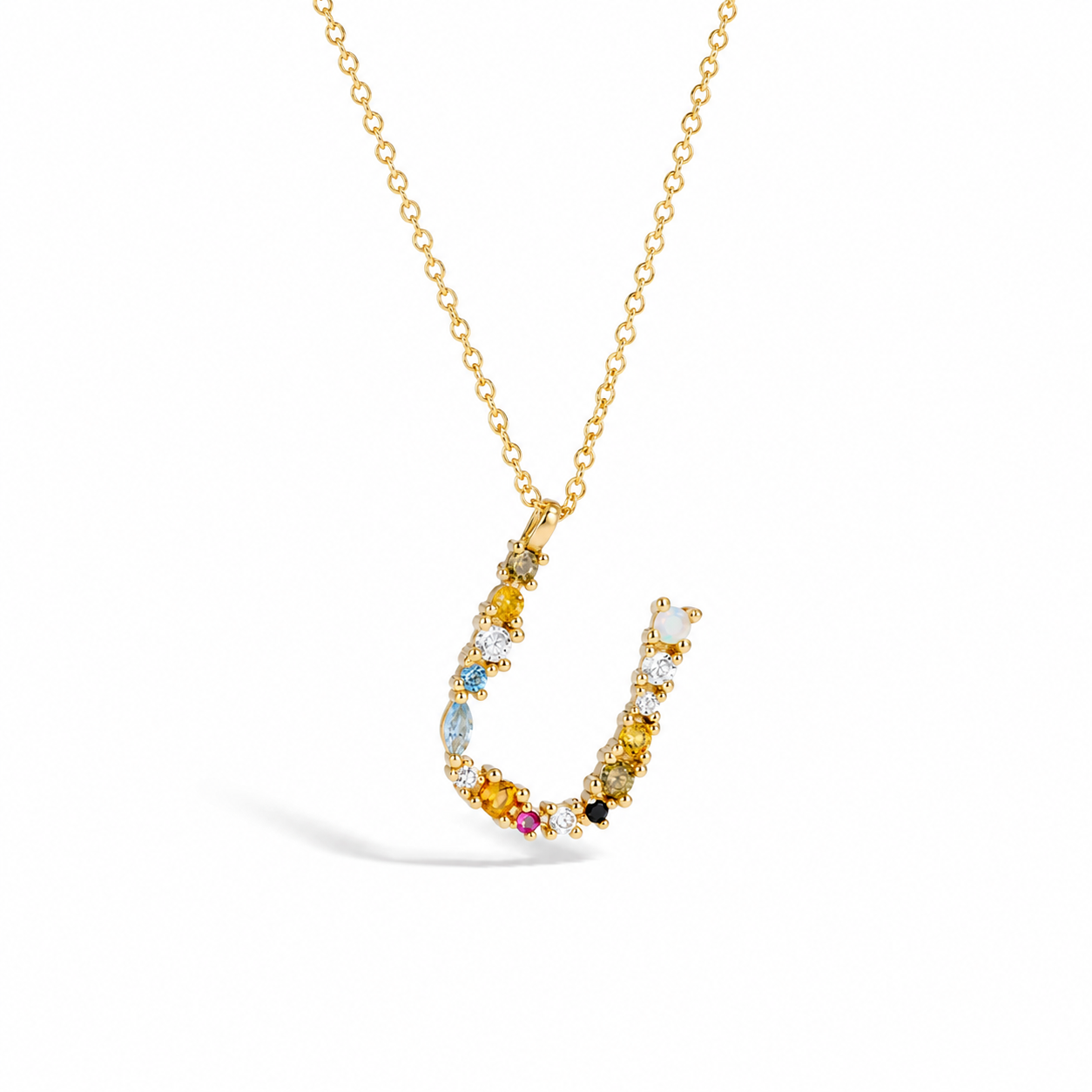Rainbow Letter Necklace