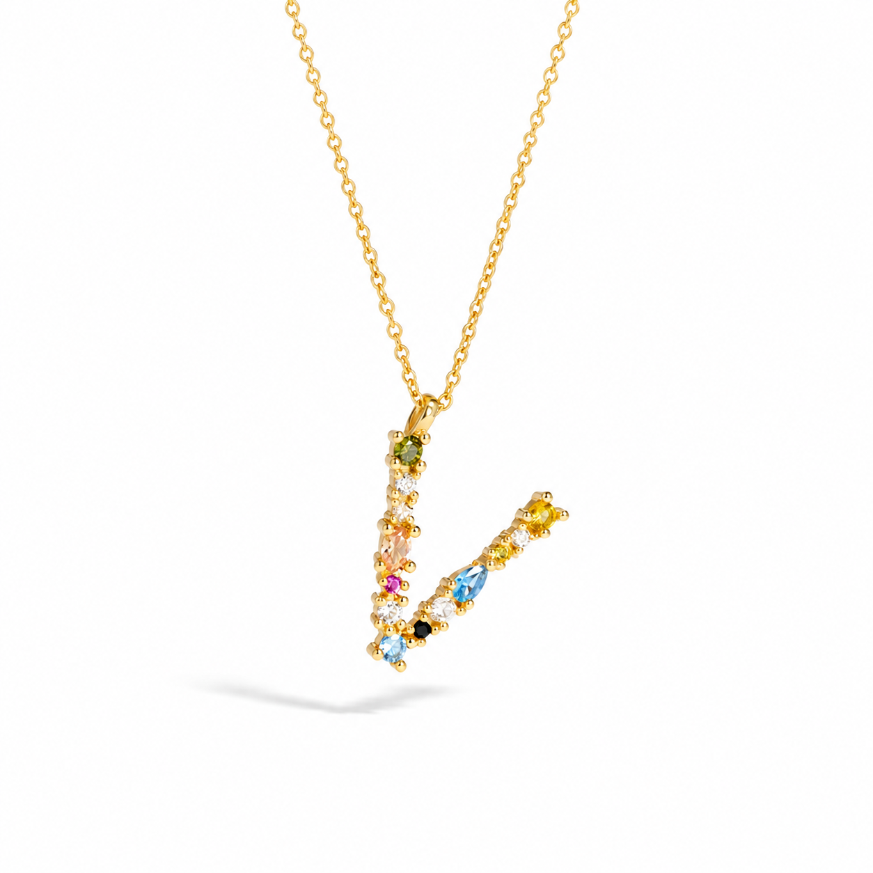Rainbow Letter Necklace