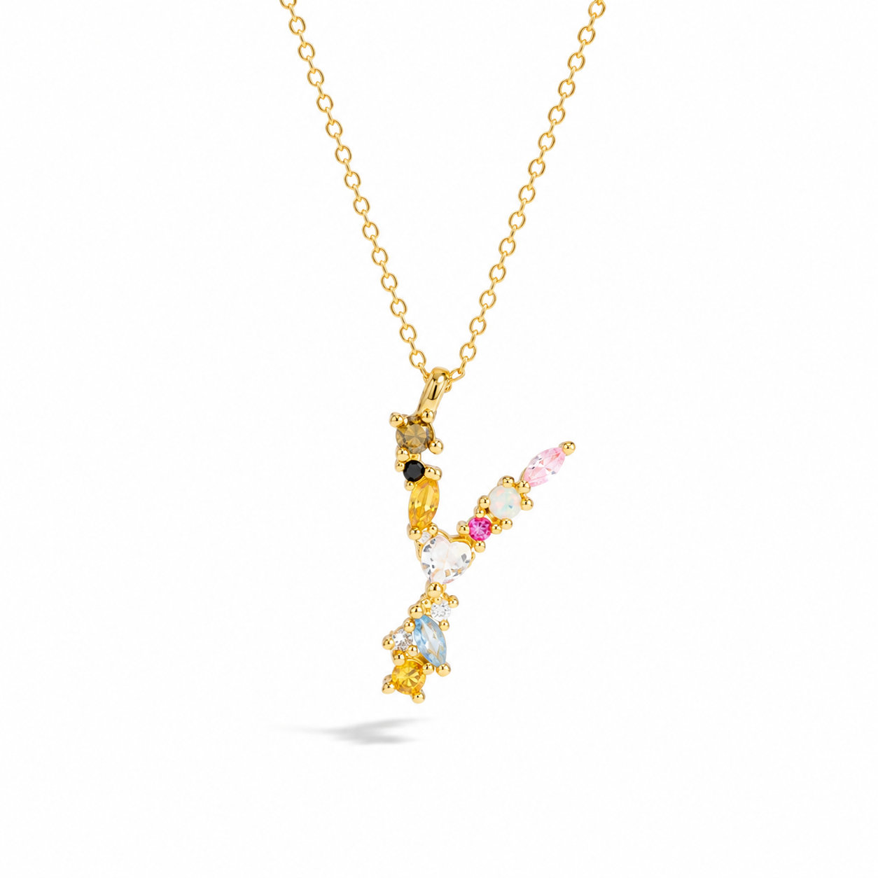 Rainbow Letter Necklace