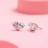 Sweetheart Crystal Stud Earrings