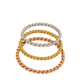 Anillo de Cuerda Retorcida Minimalista