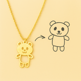 Collar con dibujo infantil de corazón