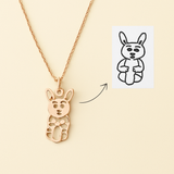 Collar con dibujo infantil de corazón