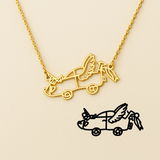 Collar con dibujo infantil de corazón