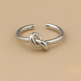 Minimalist 925 Silver Knotted Ring