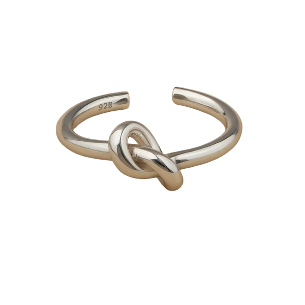 Anillo Nudo Minimalista de Plata 925
