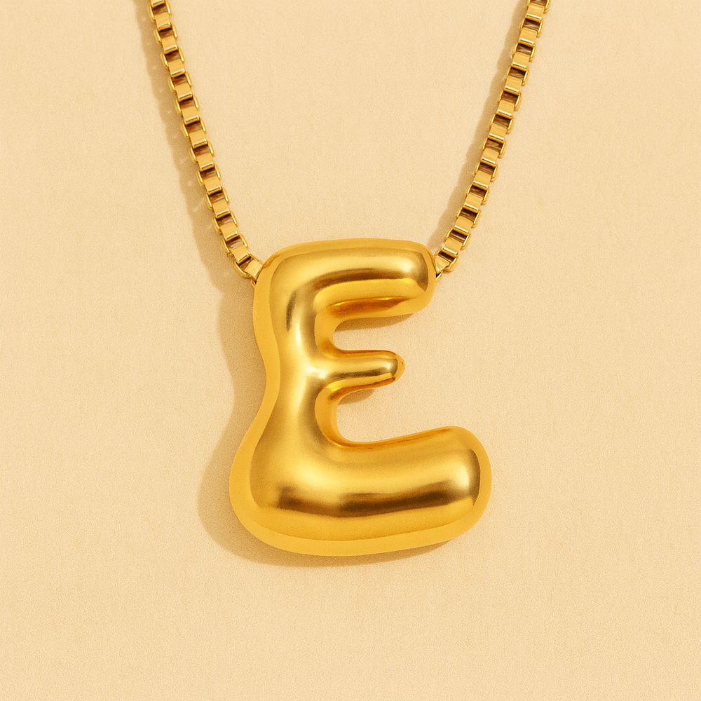 Collar personalizado con inicial de letra de burbuja