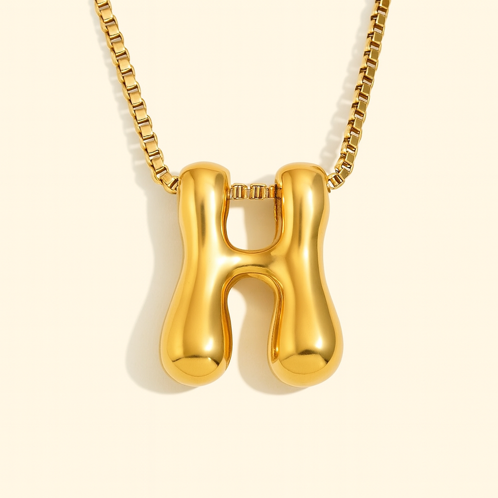 Collar personalizado con inicial de letra de burbuja