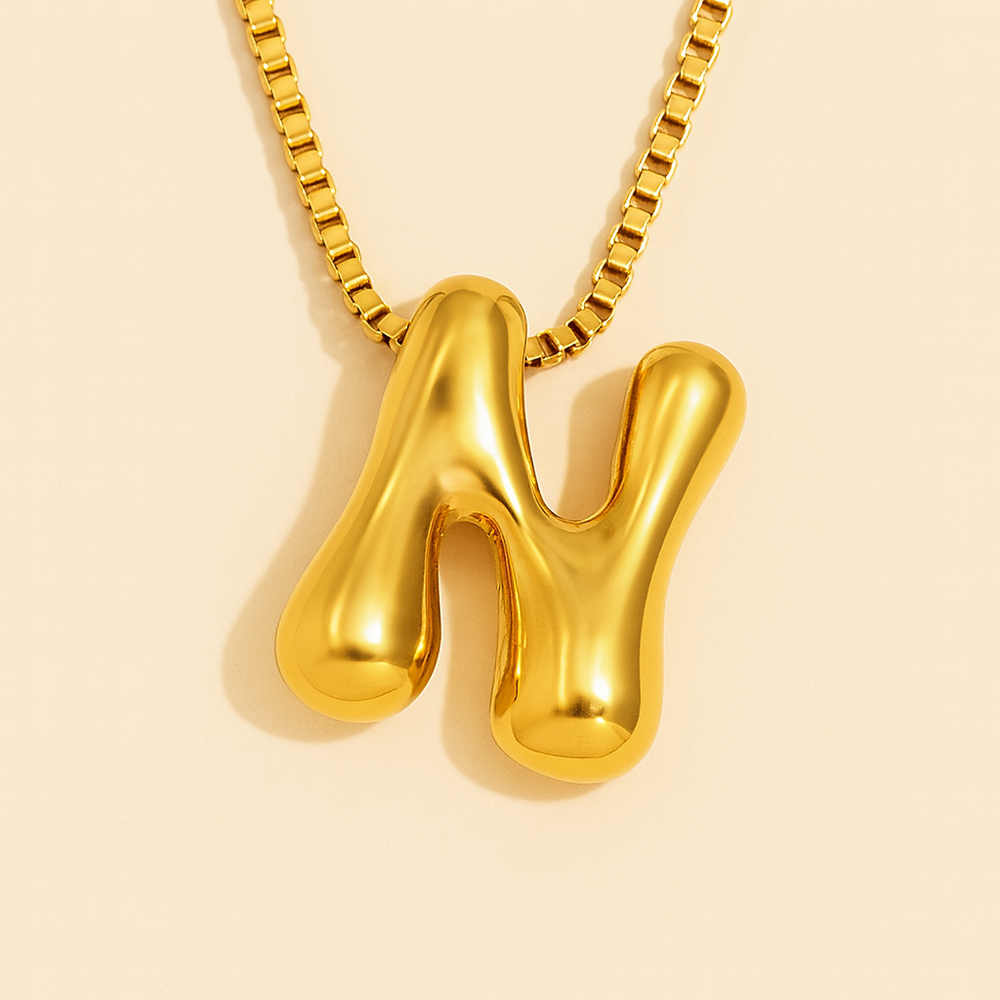 Collar personalizado con inicial de letra de burbuja