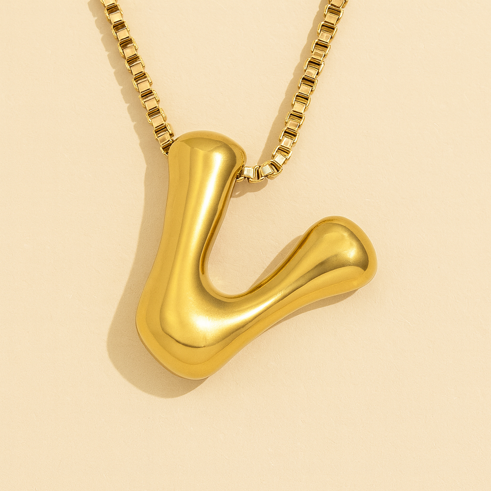 Collar personalizado con inicial de letra de burbuja